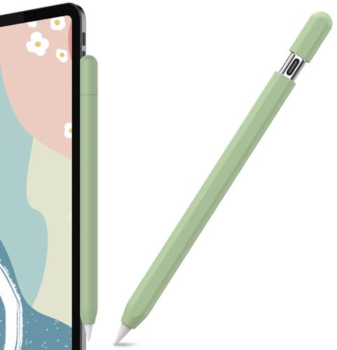 AHASTYLE Funda Apple Pencil (USB-C) 2023 Funda Antideslizante de Silicona Delgada Apple Pencil,Compatible con Apple Pencil USB-C (1 Piezas, Aguacate Verde)