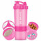 ACUNA Protein Shaker Bottle 600ml- 3 Layered Twist Off Cups For Pill & Supplement Storage - Steel Mixing Ball For Lump Free Smooth Shake- Easy To Clean Gym & Sports Shaker Bottle (Be Brave Pink)