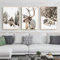 Premium 3er Poster Set, Winter Schneelandschaft Bilder, Wandbilder ohne Rahmen, Wanddeko für Wohnzimmer Schlafzimmer, Modern Bilder Hirsch Holzhaus Wald Wolf Schlitten (DEF,40x50cm)