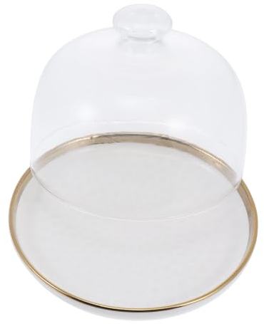 OUNONA 1 Set Ceramic Cake Pan Food Cover Seal Ceramics White