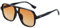 Trendy Pilot Sonnenbrille für Frauen Männer Retro Square Double Bridge Form Oversize Square Frame