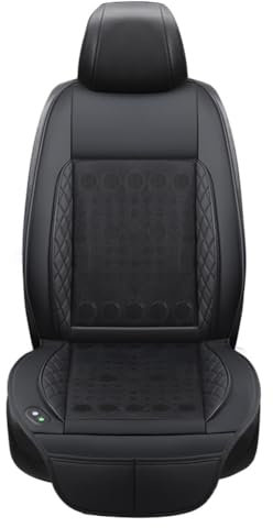 ASIEIT 12/24V Heat Dissipation And Cooling Massage Seat Mat with Fan Summer Car Interior Seat Pad Cooling Car Seat Cushion for Car SUV Truck Gifts for Men Dad (Black 24)