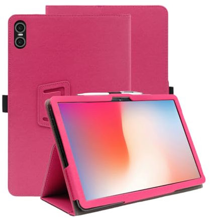 INSOLKIDON Compatible con Odea A10 10-Inch Tablet Funda Protectora de Cuero Bumper Protección Carcasa con Soporte Función, Auto-Sueño/Activación Funda Plegable (Rosas)