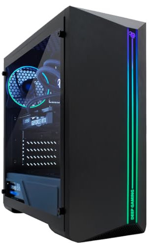 DeepGaming Covenant 2 PC Gaming AMD Ryzen 5 5600G | 32GB RAM DDR4 | Radeon RX 7600 XT 16GB | Raffreddamento liquido | 1TB SSD | WiFi 6 | Windows 11 Pro | PC Desktop