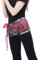 Bailinks Pailletten Bauchtanz Hüfttuch, Chiffon Wickelrock Mit Münzen für Yoga-Kurse und Auftritte - Hüftgürtel für Damen (Rosenrot)