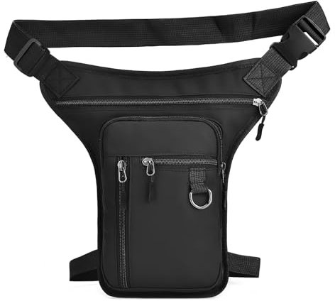 SYCSYH Sac Tactique de Jambes Étanche - Sacoche Moto Multifonction pour Homme et Femme - Poche Cuisse Banane pour Voyage, Camping, Course, Équitation