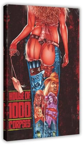 Filmposter House Of 1000 Corps, Leinwand-Poster, Wandkunst, Dekordruck, Bild Gemälde für Wohnzimmer, Schlafzimmer, Dekoration, 30 x 45 cm