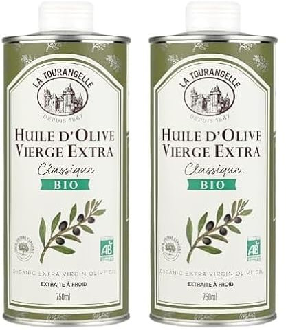 La Tourangelle - Huile d'Olive Vierge Extra BIO Classique - Bouteille 750ml - Origine Espagne (Lot de 2)