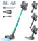 Akku Staubsauger, 25000Pa/175W/50Min Staubsauger Kabellos, Anti-Tangle-Bürste und Selbststehend, Ultraleichter Handstaubsauger akku vacuum cleaner Stielstaubsauger für Teppichen, Hartboden, Tierhaare
