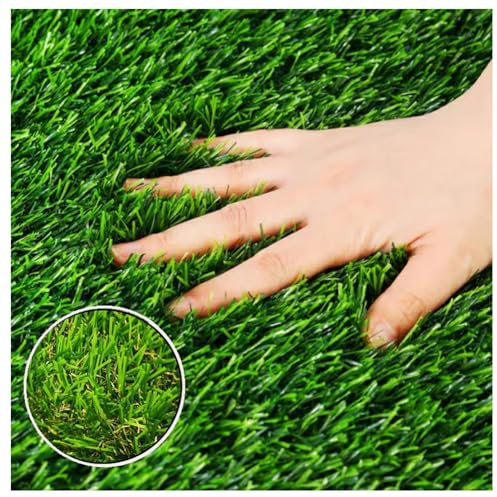 20mm Gazon Artificiel Réaliste Tapis 3x5M Gazon Astro Faux Gazon Tapis Intérieur De Plein Air Pelouse Tapis Herbe Tapis Synthétique Réaliste Tapis D'herbe Pour Animal De Compagnie Patio(Size:3x3m)