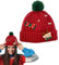 Weihnachtsmütze, gestrickte Weihnachtsmütze | Weihnachtsmütze mit Bommel stricken | Winterstrickmütze, Wollmütze, Weihnachtsmütze für Neujahrspartys