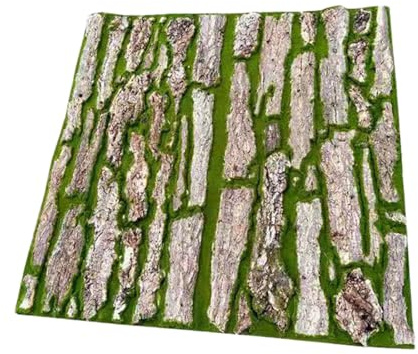 Künstliche Rinde, Künstliche Rinde für den Innenbereich Rohr Dekoration Kunstmoos, Gefälschte Baumrinde Grün Moos für Hochzeit Dekoration Wasserpfeife Säulenabdeckung Gras Wand (Gelb,50*50 cm)
