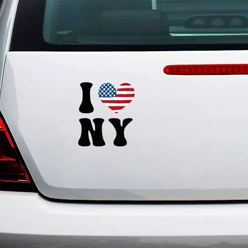 New York State Auto-Aufkleber, I Love New York, Aufkleber für Stoßstange, Landesouvenir, Vinyl-Aufkleber für Autos, LKW-Fenster, Laptop, Aufkleber, 15,2 cm
