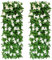 Expanding Garden Trellis Panels, 200x40cm Expandable Garden Fence Screening with Artificial Ivy and Violet Flower,Decorative Faux Ivy Leaf Privacy Screen Greenery Backdrop for Backyard (2 PCS-White)