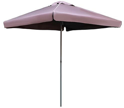 FMCAGNGAKP Quadratisch Sonnenschirm Balkon 200x200 cm, UV50+ Terrassenschirm, Markt Schirm mit 8 Streben, Gartenschirm für Pool Strand(Khaki)