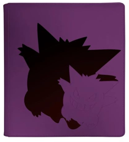 Ultra Pro | Pokemon Elite Series Genga 12-Pocket Zippered PRO Binder | Trading Card Game Accessory, Purple