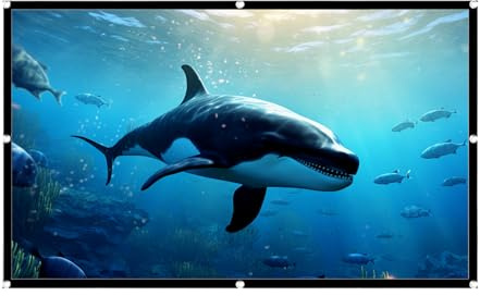 Retractable Projector Screen - Wall Mounted Display for Home Theater Office | Matte White with Wide Viewing Angle, Smooth Pull Down Mechanism for Presentations and Movie Nights 51.97x29.53 in