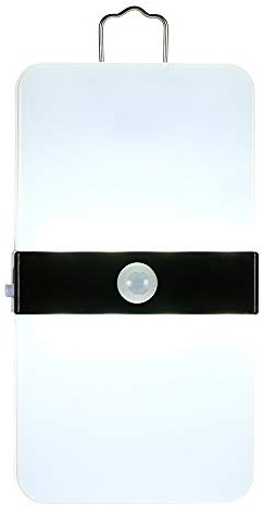 Aumotop LED-Schrankleuchte mit Bewegungsmelder, Blendfrei, Hell, Automatisch weiß, Nachtlampe für Zimmer, Keller, Treppen, Dual-Sensoren, ABS + PC, Schwarz + Weiß