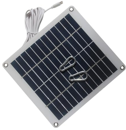 Panneau de charge 50 W – Alimentation étanche de type C pour caméras de sécurité | Panneau Portable pour randonnée, sac à dos, voyage, urgence, Festival, plage, pêche, camping-car, voi