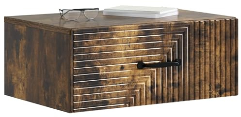 vidaXL Wandmontierter Nachttisch Geräucherte Eiche 49 x 34,5 x 20 cm, Kompakte Nachttische, Coole Möbel für Dein Schlafzimmer, rechteckig mit viel Platz für Deine Essentials