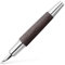 Faber-Castell 148222 - Füllfederhalter e-motion Holz/Chrom, Feder: EF, inklusive Geschenkverpackung, Schaftfarbe: schwarz/silber