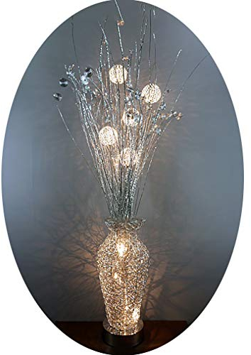 Dapo Stehleuchte aus Alu-Draht Livia 8-flammig Bodenlampe, Standleuchte Blumenleuchte