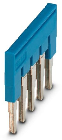 PHOENIX CONTACT FBS 5-6 BU Steckbrücke, 6.2mm Rastermaß, 29.3mm Breite, 5 Polzahl, Blau, 50 Stück