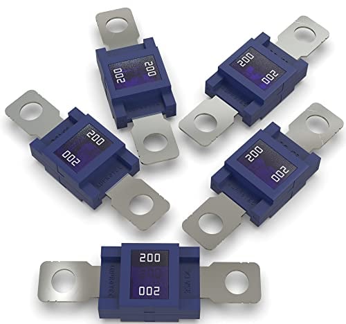 AUPROTEC Mega Hochstromsicherung Schraubsicherung 80A - 500A Auswahl: 200A Ampere blau, 5 Stück