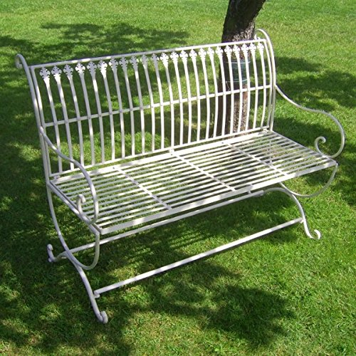 K&L GARTENBANK ANTIK Nostalgie LANDHAUSSTIL NEU GARTENMÖBEL Metall Park Bank EISEN-KL059