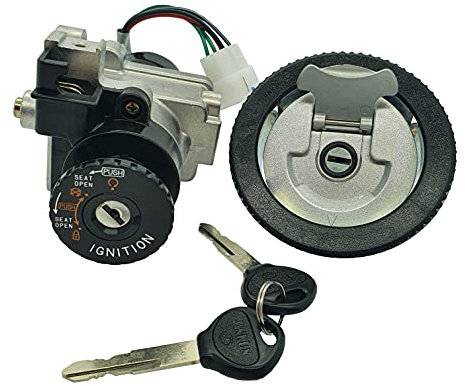 one by camamoto Kit Completo de Cerradura de Encendido (cod 77208128 Compatible con kymco mouvi Euro 3 / XL 125cc / 150cc | Ref. Orig. Kymco 35010KKD73050M1)