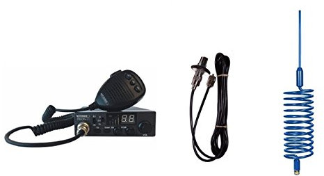 Moonraker Minor II Plus CB Radio Kit, 80 Channel, 12v/24v, with 155cm Tornado Stinger Antenna and Roof Mount (Blue)