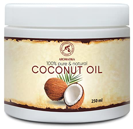 Coconut Oil 250ml - Cocos Nucifera Oil - Indonesia - 100% Pure & Natural Cold Pressed - Best Benefits for Skin Hair Face Body Care - Unrefined Coconut Oils
