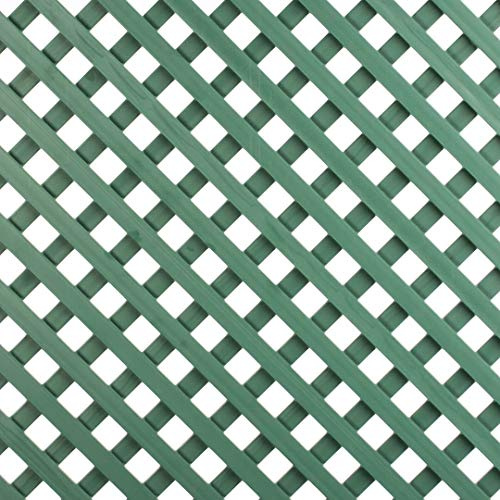 Nortene Celosía Fija Pvc Verde 18 mm Decorativa 1 x 2 m | Ideal Para La Decoración De Exteriores, Color Verde, Fácil Instalación En Terraza, Balcón Y Jardín, Resistente Y Duradero