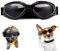 WELLXUNK Hunde Sonnenbrille Verstellbarer Riemen für UV-Sonnenbrillen Wasserdichter Schutz für kleine und mittlere Hunde