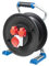as - Schwabe Xperts CEE Kunststoffkabeltrommel Leertrommel Ø285 mm für ca. 25m Kabel, 2 Schutzkontaktsteckdosen 230V/16A, 1 CEE Steckdose 400V/16A, Thermoschutzschalter, Doppelrohrgestell, IP44, 22650