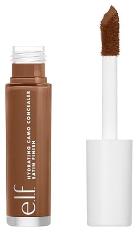 e.l.f. Hydrating Camo Concealer, Faltenfreie Und Vollständige Abdeckung, Satiniertes Finish, Deckt Ab, Korrigiert Und Betont, Vegan & Tierversuchsfrei, Rich Cocoa, 6 ml