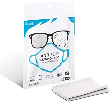 Cyxus Anti Fog Cloth Microfiber Cleaning Cloth for Glasses, Eyeglasses, Screen, iPad, iPhone, Tablet, Cell Phone, Clean Camera Lenses Cleaner Cloths 10PCS (1PCS)