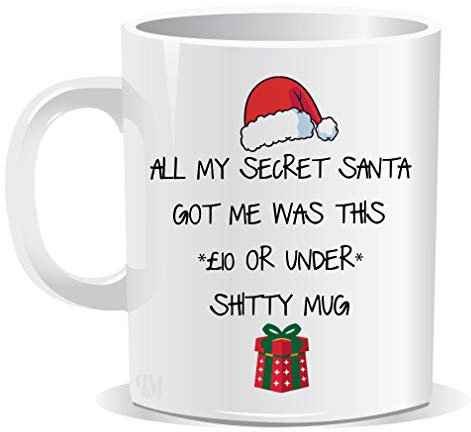 Secret Santa Mug Rude Joke Sarcastic Xmas Party Secret Santa Gifts Humour Novelty Funny Birthday Gift Office Men Women Tea Coffee Perfect Mugs®