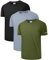 Holure Men's Sportswear Breathable T-Shirts Quick-Drying Short-Sleeve Shirts Black/Grey/Green-XL