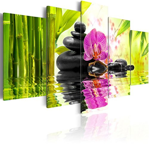 murando Akustikbild 225x112 cm Bilder miit Akustikschaumstoff Hochleistungsschallabsorber Schallschutz Leinwandbild XXL 5 tlg Wandbild 030110-35