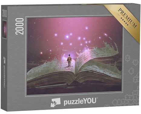 puzzleYOU: Puzzle 2000 Teile „Digitale Kunst: Das riesige Buch der Fantasie“ – aus der Puzzle-Kollektion Fantasy