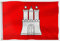PHENO FLAGS Hamburg Flagge 90x150cm - wetterbeständige Fahne mit Messingösen, 100% Polyester, robuste Doppelnaht & in lebendigen Farben - ideal für Flaggen-Liebhaber