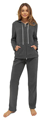 Rösch Damen Hausanzug mit Kapuze aus Fleece 2-teilig 1884225 c11899, 44