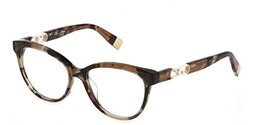 Furla VFU634 0710 Avana Marron Lucida Eyewear Woman Acetate, Butterfly, 53