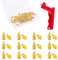 50 Piezas Reemplazo de Clavos Atletismo 6mm con Llave de Clavos, Acero Resistente Clavos para Zapatos Track Spikes para Zapatos Deportivos Salto Correr Senderismo (Oro)