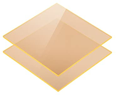 Acrylglas Zuschnitte leuchtend farbig, Fluoreszierend, GS Platte, 3 mm stark, vielfältig verwendbar, INNEN & AUßEN, bruchfestes Marken Acrylglas für Lichtobjekte (Gelb Fluoreszierend, 49 x 49cm)