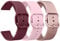 Mugust 3Pack Bracelets de Montres Silicone 22mm, Remplacement Dégagement Rapide pour Femme Homme 20mm 22mm (22mm, Vin Rouge/Rose/Or Rose)