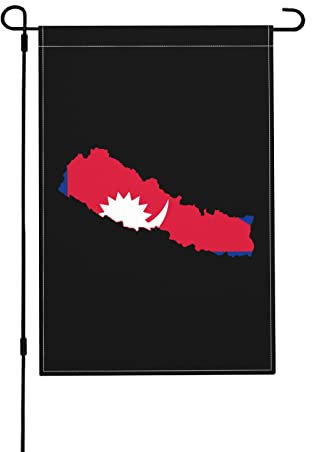 Flagge Karte von Nepal Wimpelbanner Premium Flagge Polyester Wimpelkette für Hochzeit Rasen Veranda, 70 x 102 cm