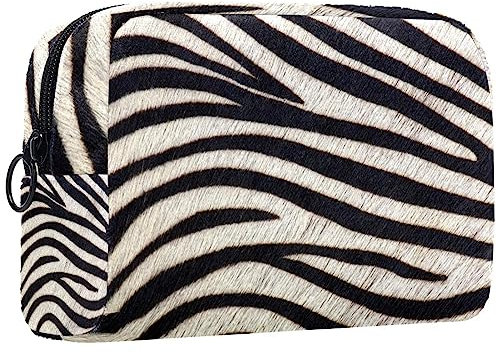 Make up Tasche,Kulturbeutel,Kosmetiktaschen für Damen,Zebra Print Textur