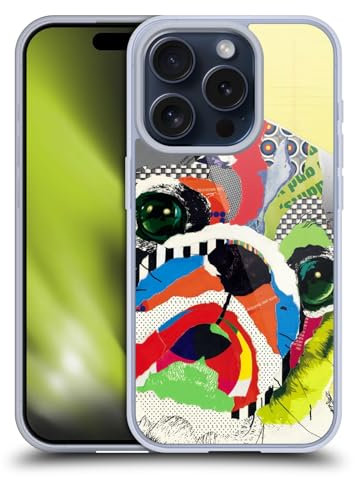 Head Case Designs Officially Licensed Michel Keck Pug Dogs 4 Soft Gel Case Compatible With Apple iPhone 15 Pro